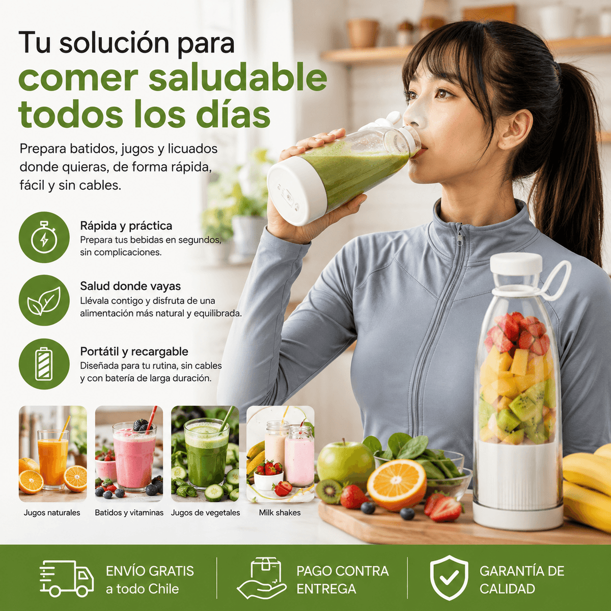Botella Licuadora Portátil
