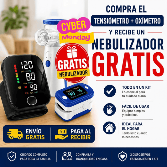 ¡OFERTA CYBER DAY! ⚡️ - Kit Tensiómetro + Oxímetro + Nebulizador de Regalo